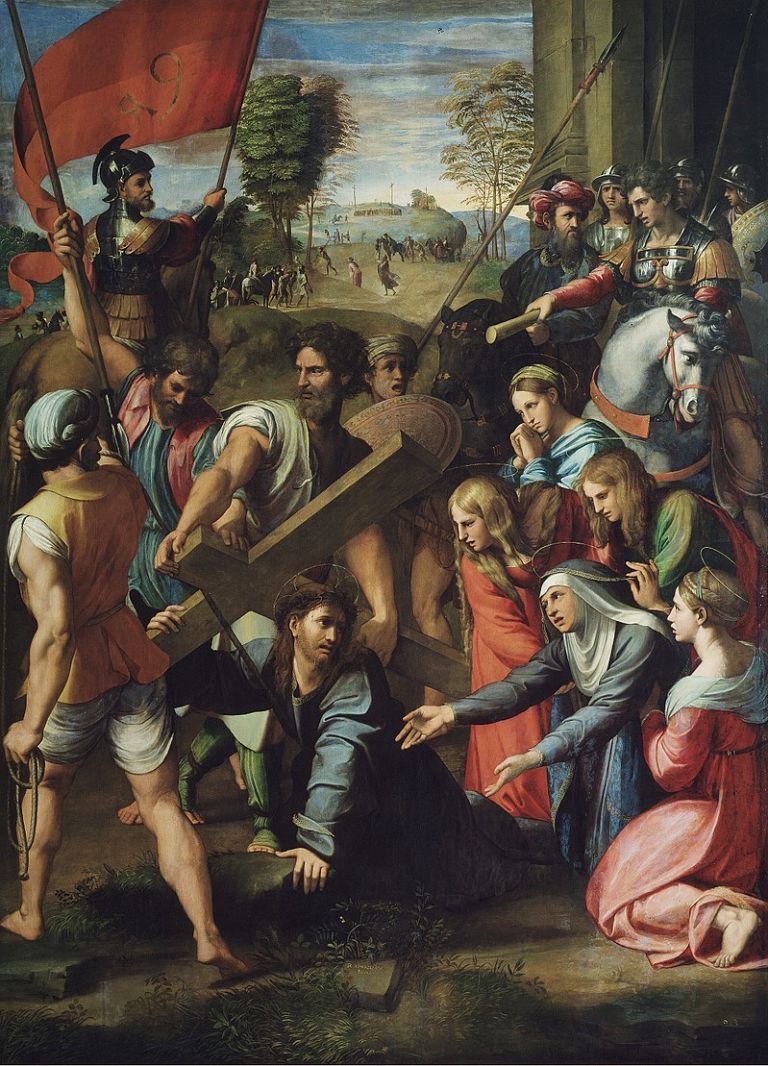 800px Christ Falling on the Way to Calvary Raphael