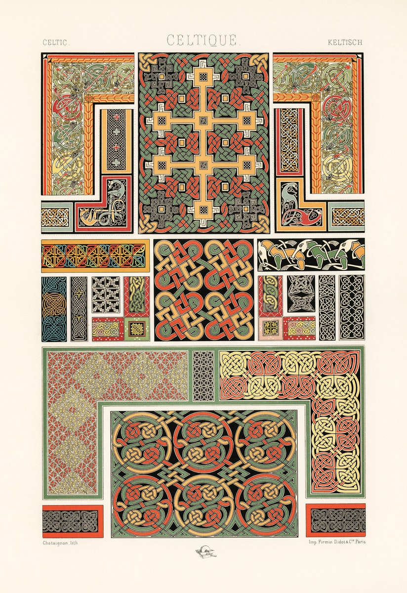 Da L'ornement Polychrome (1888) by Albert Racinet (1825–1893).