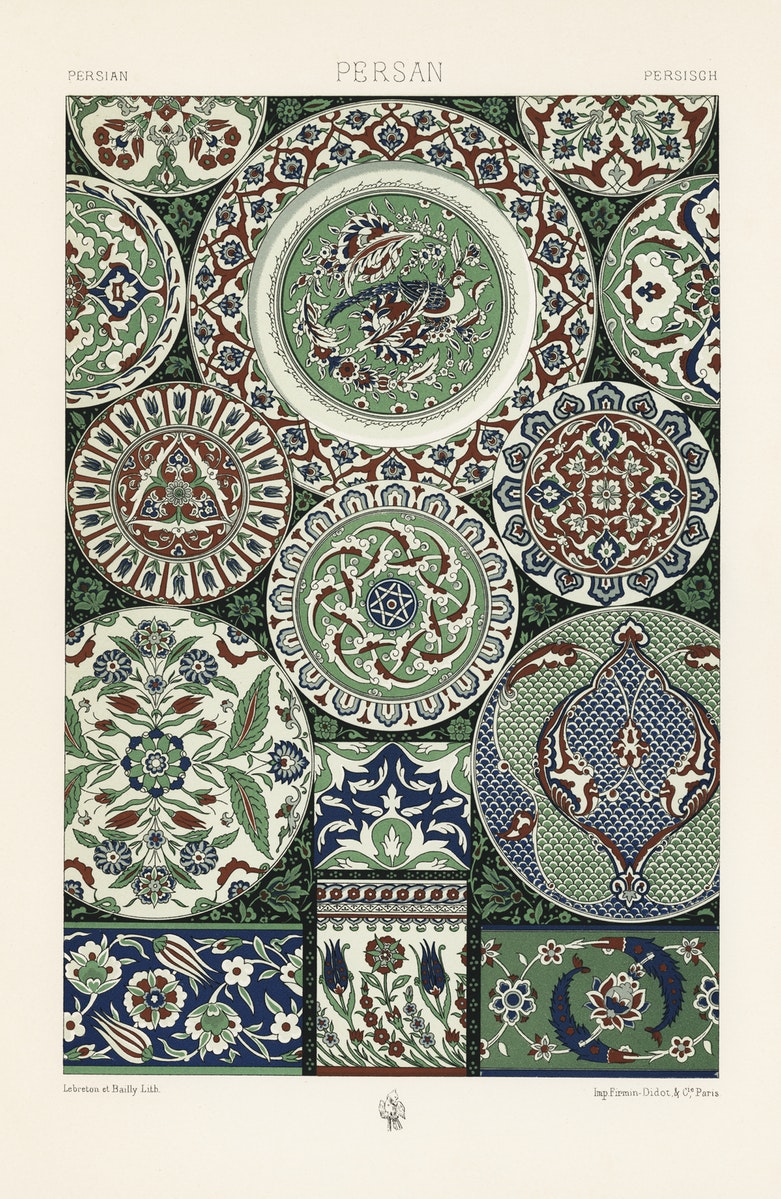 Da L'ornement Polychrome (1888) by Albert Racinet (1825–1893).