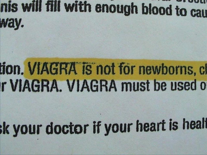 Il Viagra non è per neonati.