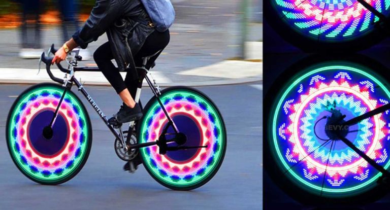 Le ruote della tua bicicletta diventano arte visiva con queste luci