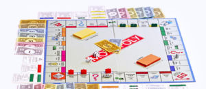Monopoly board on white bg