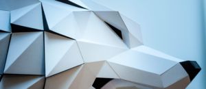 Kit testa di lupo PUZZLE 3D origami carta