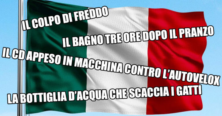 7 cose senza senso a cui credono solo gli italiani