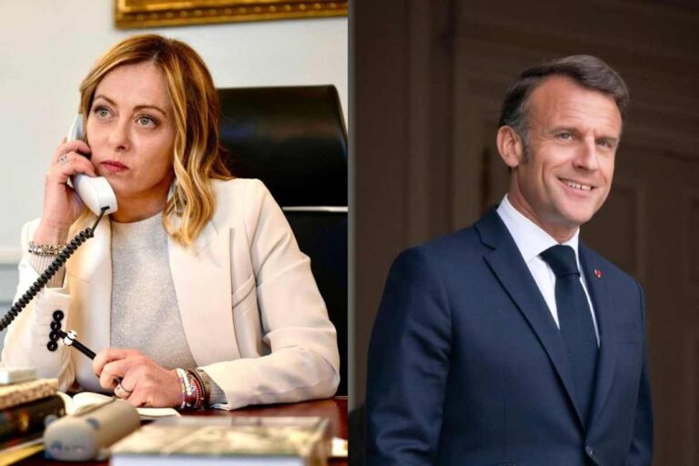 Giorgia Meloni Emmanuel Macron