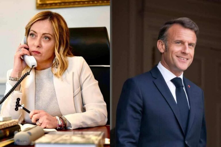 Giorgia Meloni Emmanuel Macron