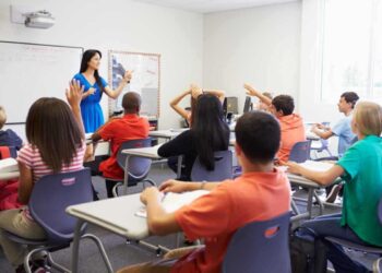 Professoressa in classe