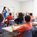 Professoressa in classe