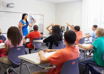 Professoressa in classe