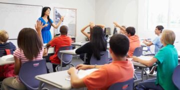 Professoressa in classe