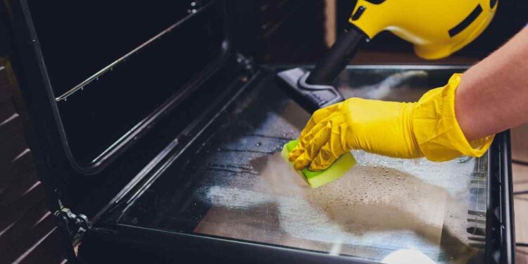 pulire il vetro del forno: il trucco naturale per averlo splendente