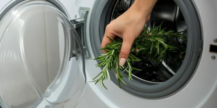 Inserisci rosmarino in lavatrice