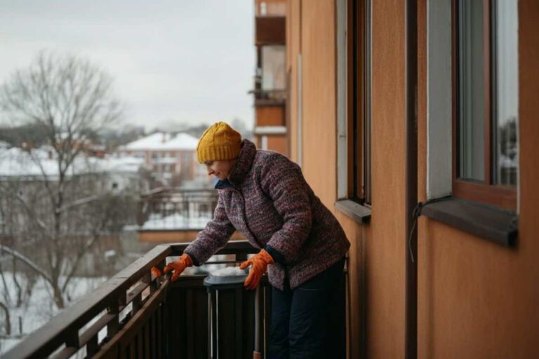 Curare il balcone in inverno