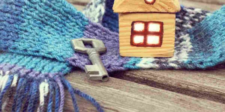 Casa calda in inverno