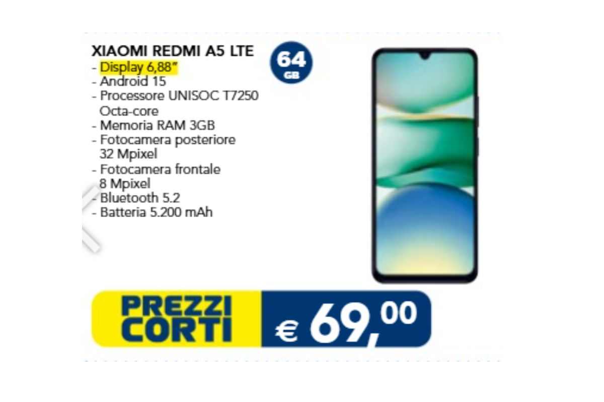 esselunga smatphone oferta: XIAMOI REDMI A5 LTE