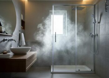 Vapore acqueo in bagno