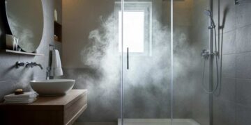 Vapore acqueo in bagno