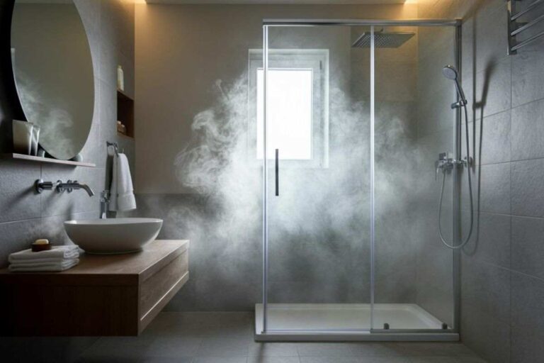 Vapore acqueo in bagno