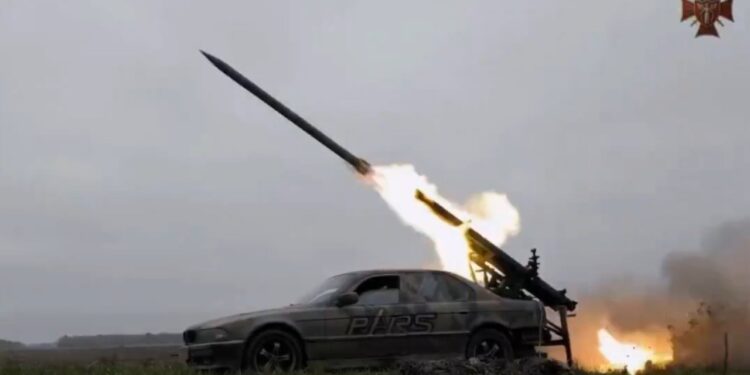 Bmw trasformata in lanciarazzi