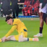 Saelemaekers giocatore del Milan deriso sui social per una reazione esagerata dopo un contrasto con un giocatore del Torino