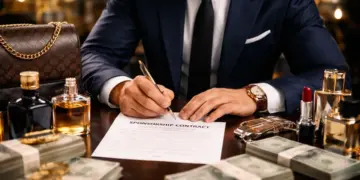 Personaggio dello spettacolo firma contratti con sponsor