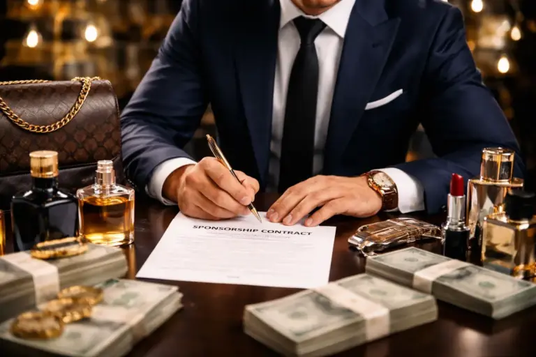 Personaggio dello spettacolo firma contratti con sponsor