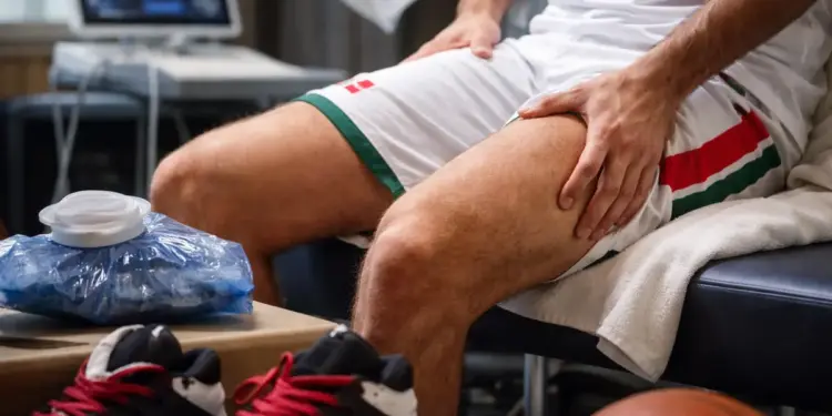 Infortunio muscolare per un giocatore di basket