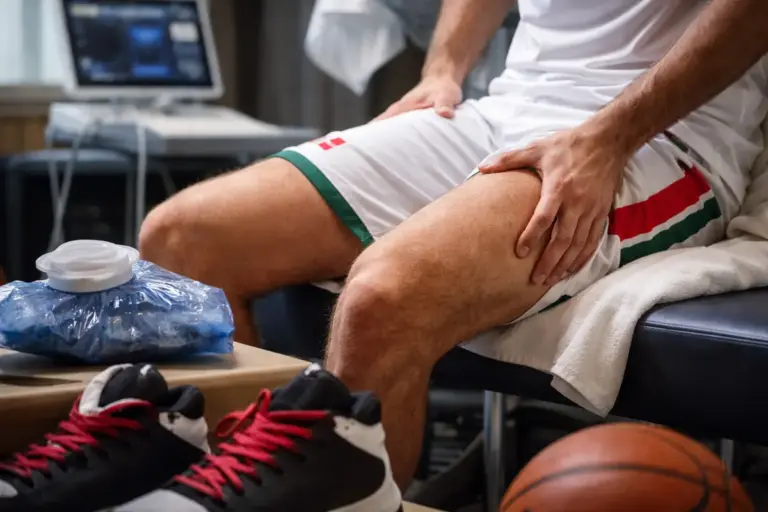 Infortunio muscolare per un giocatore di basket
