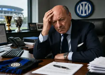 Marotta preoccupato, immagine creata con intelligenza artificiale