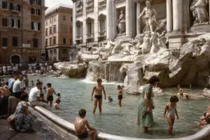Quando le fontane di Roma erano piscine pubbliche: la città perduta negli scatti di Marcello Geppetti