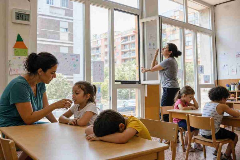 Roma, alla scuola dell’infanzia Il Giramondo aule fino a 34 gradi: malori tra bambini e personale