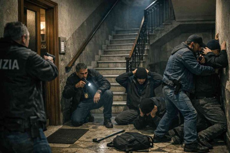 Roma, la telecamera di casa fa scattare l’allarme: quattro agenti fuori servizio sorprendono tre ladri nel condominio