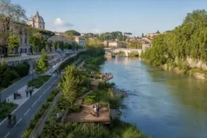 Cinque parchi d’affaccio sul Tevere: così il nuovo parco fluviale lineare ridisegna Roma