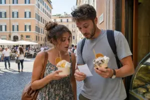 turisti pagano 44 euro di gelati roma