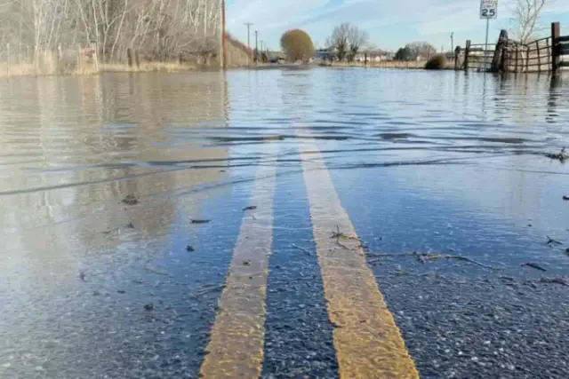 Strada allagata Roma