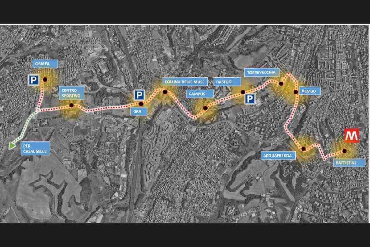 Mappa del nuovo percorso bus a Roma con fermate da Ormea a Battistini e collegamento metro