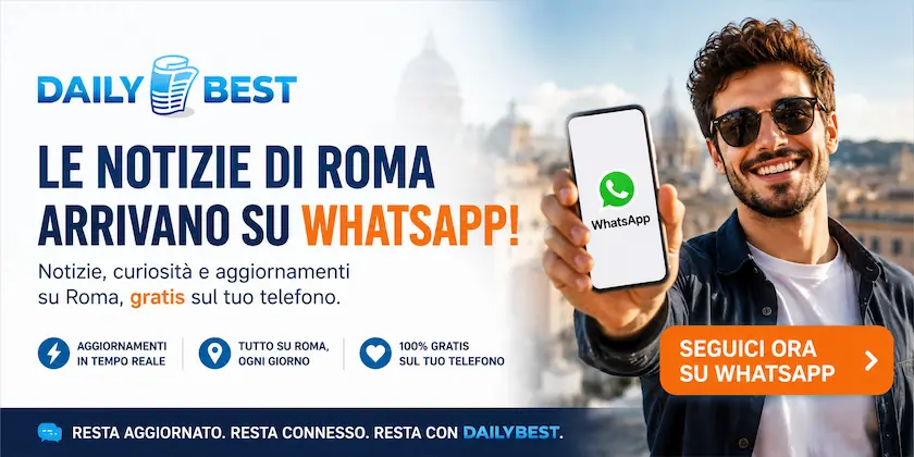Banner di DailyBest con invito a seguire gli aggiornamenti tramite il canale WhatsApp ufficiale