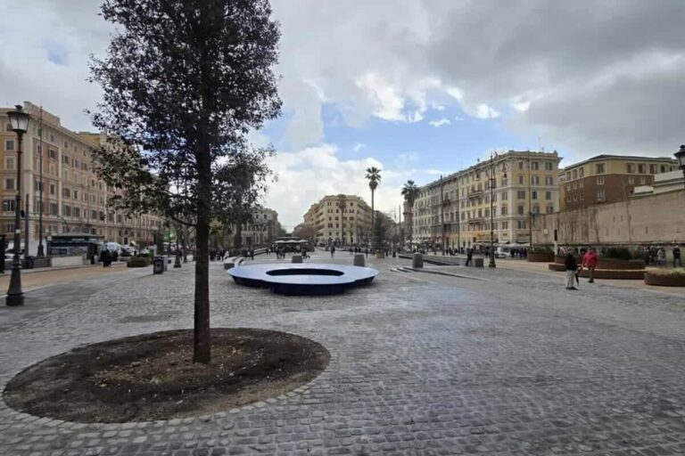 Una immagine di Piazza Risorgimento a Roma, nella nuova strutturazione per il Giubileo 2025