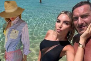 Totti, Normi Bocchi e Ilary Blasi al mare