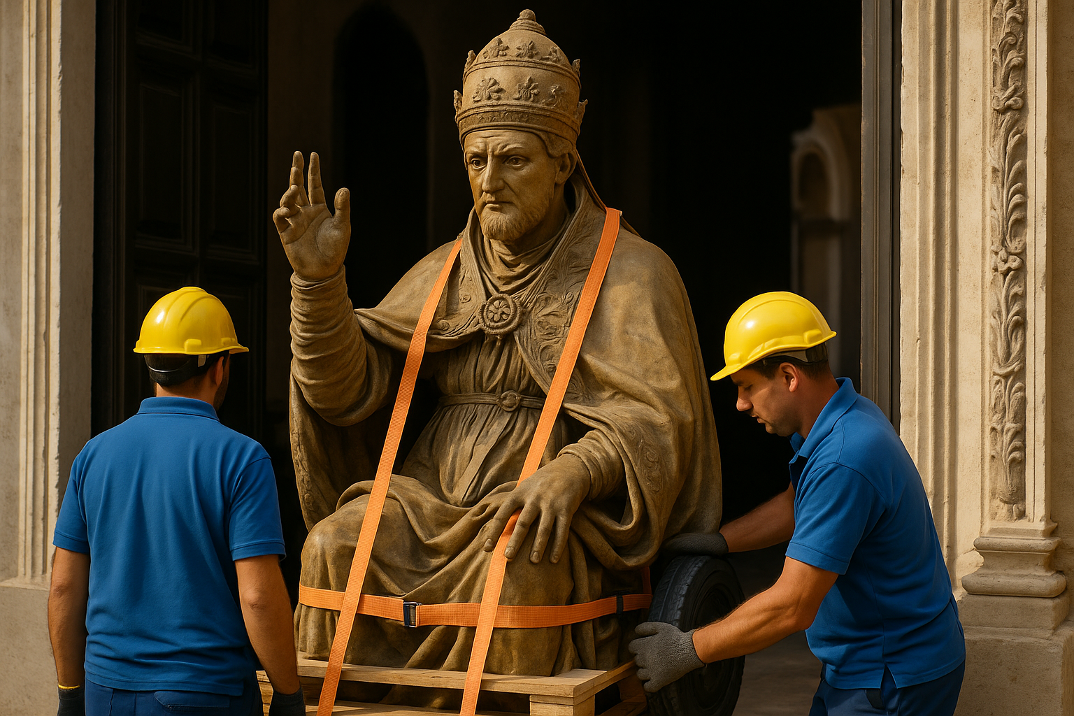 Mostra 'Roma in moneta': statua di papa Bonifacio VIII in prestito da Bologna (2)
