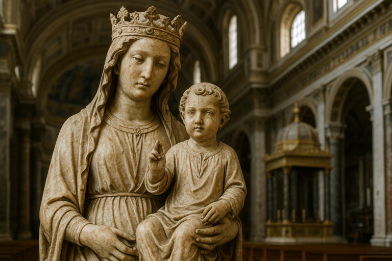 roma in moneta mostra — Roma in moneta: la statua di papa Bonifacio VIII in prestito da Bologna inaugura la mostra diffu