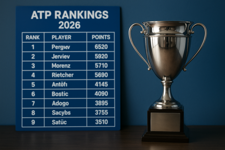 Classifica ATP: i migliori tennisti del 2026