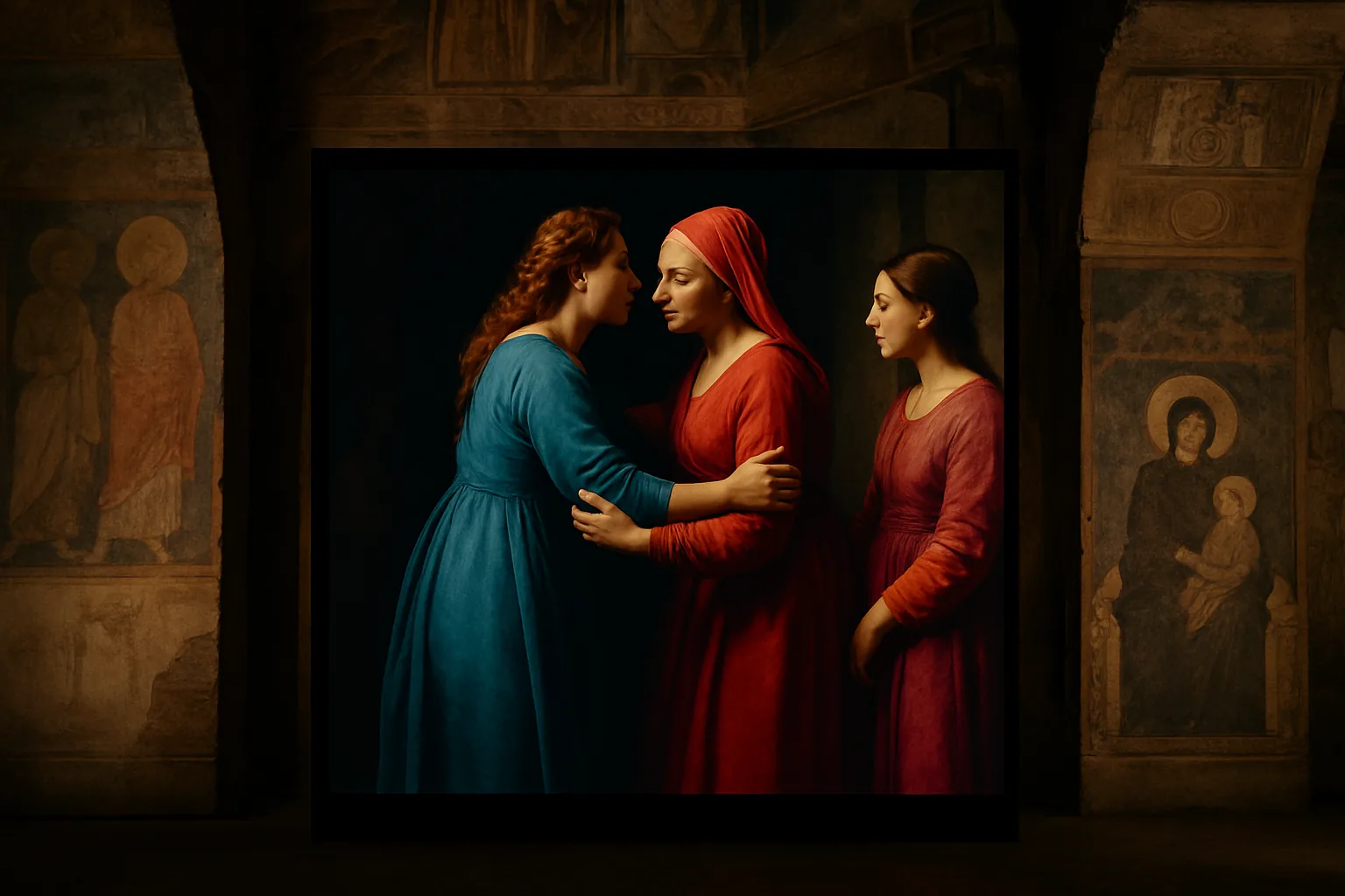 Bill Viola al Foro Romano: 'The Greeting' dialoga con Pontormo (2)