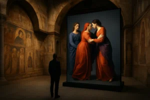 Bill Viola al Foro Romano: 'The Greeting' dialoga con Pontormo