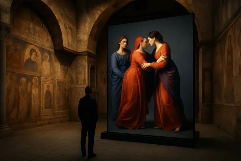 Bill Viola al Foro Romano: 'The Greeting' dialoga con Pontormo